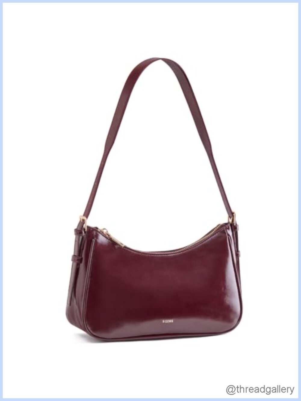 Small Vegan Leather Shoulder Bag Adjustable Strap Hobo Purse